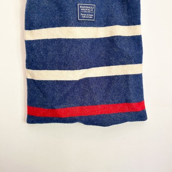 Faibault Wool Striped Bag Blue - Picture 4 of 5